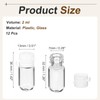 PATIKIL 12個セット 透明ガラスバイアル スナップ式キャップ付き 2ml 小型液体サンプル瓶 漏れ防止 携帯用液体保存容器 香水・精油・しやく用 ホワイト