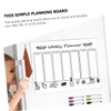NUOBESTY 1set Magnetic Weekly Planner Board Dry Erase Refrigerator Schedule