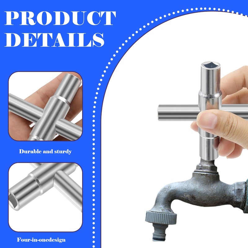 Square key, 4-way tap key, heating key, cross tap tool,