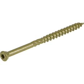 Power Pro 48632 Trim Screws, #8 x 2-1/2", All Purpose Wood, Deck, Composite, and Exterior Trim Screws, Rust Resistant, Bronze, 1lb Box, 131 pcs