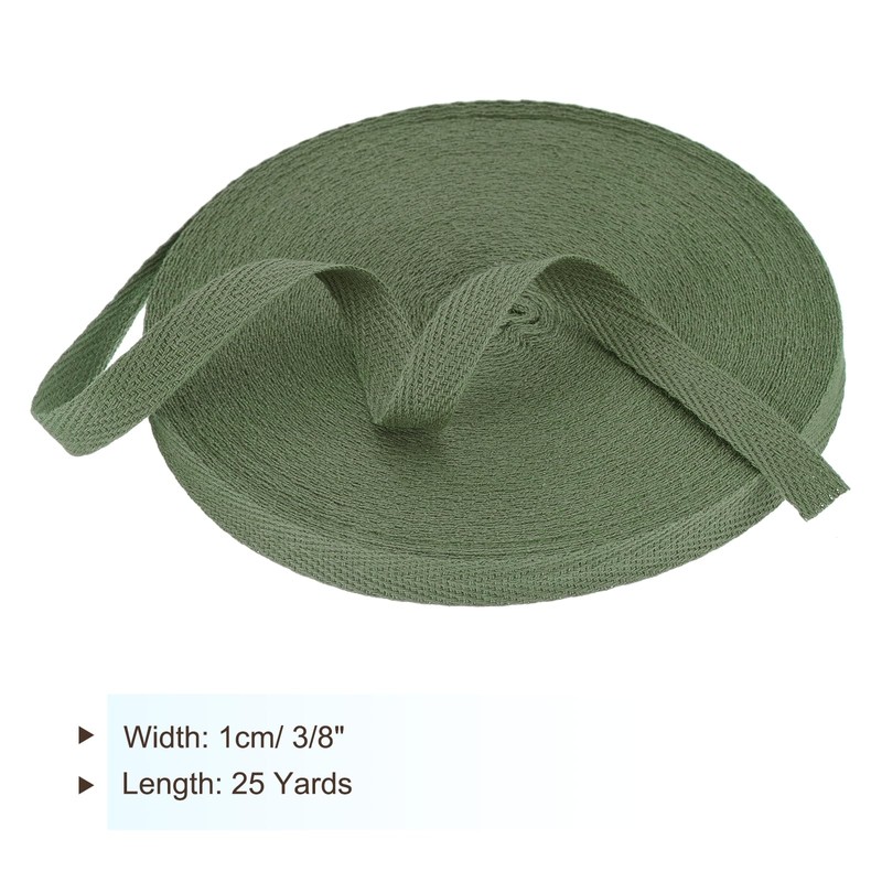 PATIKIL Cotton Twill Tape 3/8 Inch 25 Yards Cotton Ribbon