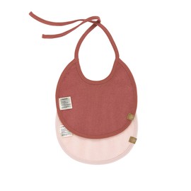 LÄSSIG Baby Bib Small Drool Bib with Lace-Up 2 Pcs/Small Bib More Magic Horse Pink