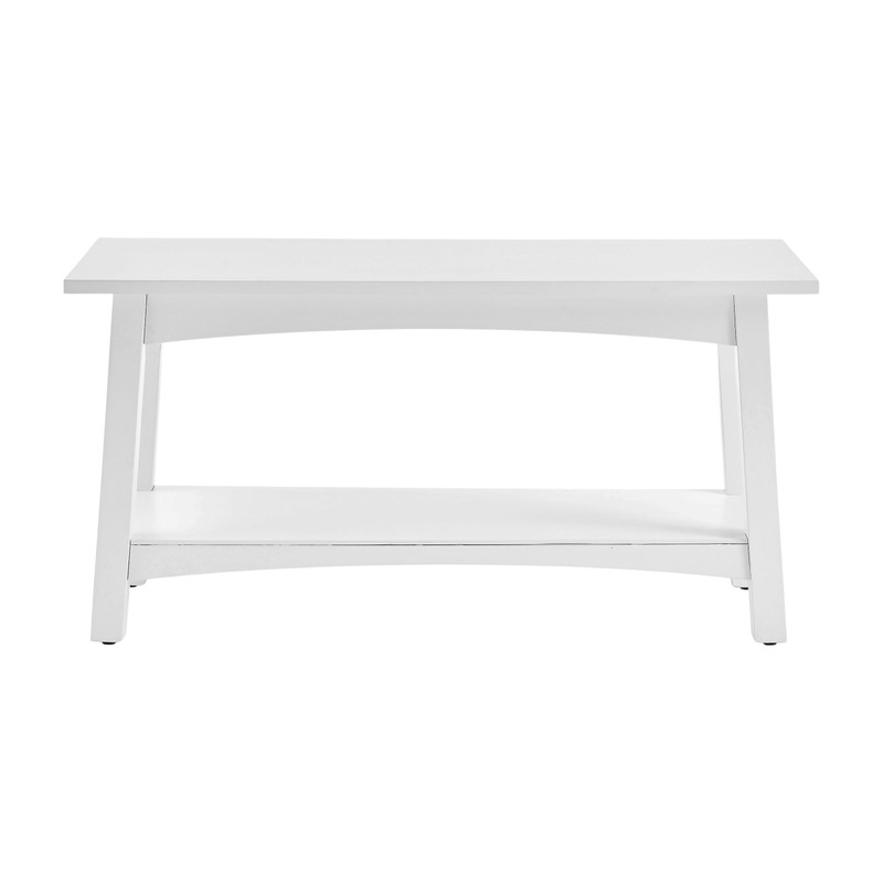 Craftsbury 36-Inch Solid Wood Entryway Bench with Storage Shelf –