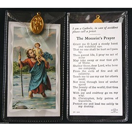 St Christopher ~ Prayer Card and Medal
