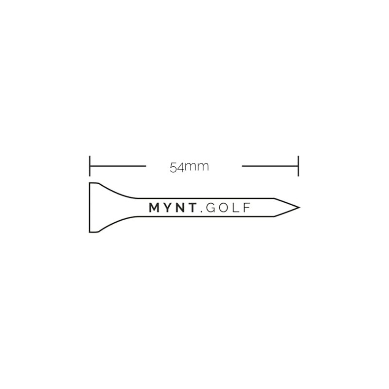 MYNT Premium 100% Natural Hardwood Golf Tees | Includes Wiederverschliessbarem