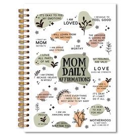 MKIJUHB Gifts for Mom Spiral Notebook 5.5x8.3, Mom Daily Affirmations Journal for Women, Mother Gifts for Birthday Thanksgiving Christmas from Daughters Sons Notebook for Note Taking