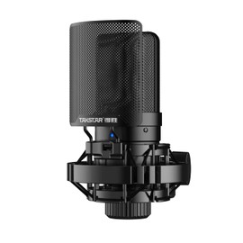 Takstar XLR Recording Condenser Microphone with16mm Large Diaphragm, Anti-vibration Mount, POP Filter, Cardioid Studio Mic for Streaming/Gaming/Video Dubbing/Podcasting/Vocal/Instruments, SM-8B II