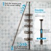 Skycarper 5 Tier Adjustable Corner Shower Caddy Organizer with Hooks,Rustproof