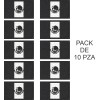 Pack Mexico Parche Bandera Bordada Negra Blanco Color Negro
