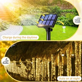 Solar Fairy Lights Outdoor, 6 Pack Solar String Lights, 8 Modes Solar Twinkle Lights Outdoor Waterproof, Copper Wire Lights for Christmas Garden Tree Yard Party Decorations