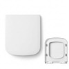 Minsha MinS03 square toilet seat, glossy finish, designed for 16.5”L