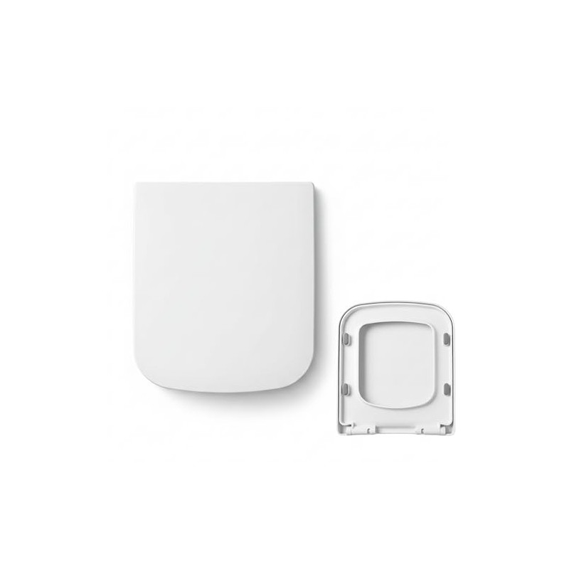 Minsha MinS03 square toilet seat, glossy finish, designed for 16.5”L