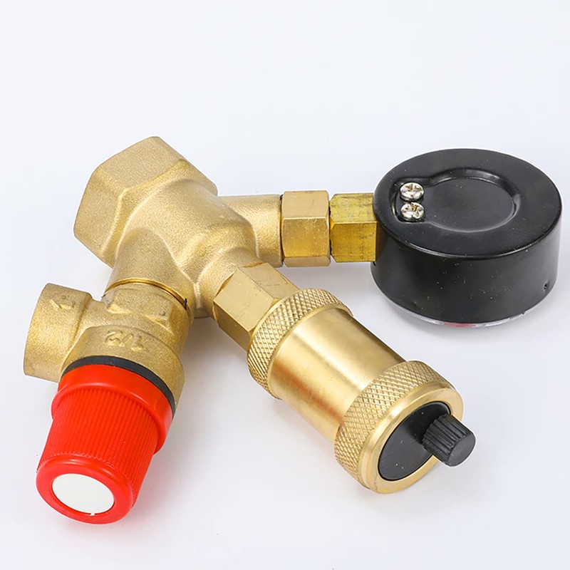 DN25 Brass Boiler Valve, 3-6Bar Adjustable Relief Valve Pressure Regulator