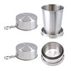 DIYCUT Pack of 2 Foldable Stainless Steel Drinking Cups, Portable