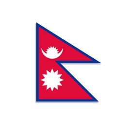 Flag of Nepal Sticker Decal Notebook Car Laptop 5.5"x4" (Color)
