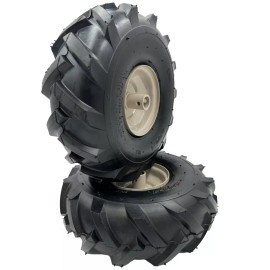 Hoosier Wheel Set - 11x4-4 Tiller Wheel - 3/4" Hub - Craftsman & Troy-Bilt Tiller Replacement