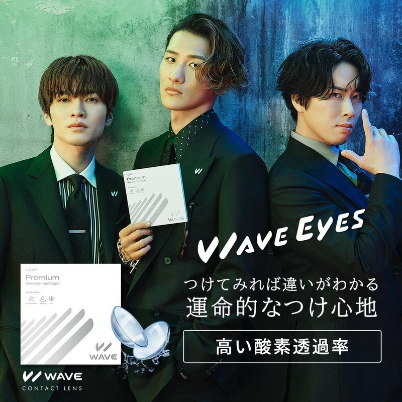 【30枚入り 1箱】WAVEワンデー プレミアム 【BC】8.8 【PWR】-5.50 ＜シリコーンハイドロゲル＞ クリア