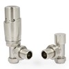 Hot Flow Satin Nickel Angled Modern TRV Thermostatic Radiator Valve