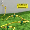 Metal Lawn Sprinkler, Automatic Brass Sprinkler with Spike Base, 360°