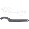 HugeAuto C Hook Spanner, Adjusting Round Nut Hook Wrench Collet