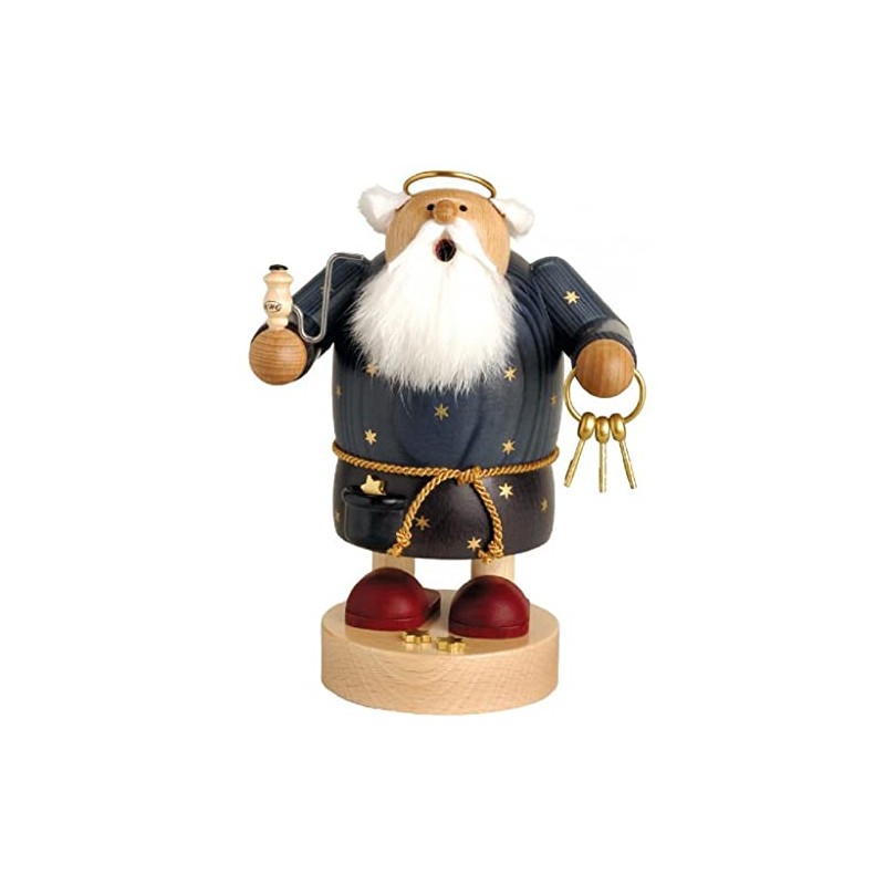 KWO Olbernhau 21622 Räuchermännchen Petrus, 19 cm