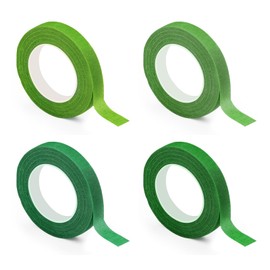 TVETE Flora Tape, Artificial Flower Tape, Set of 4, Green Series, Bouquet Tape, Flower Glue, Flower Arrangement Tools, Gardening Style Tape, DIY Crafts, Flower Arrangement Kit, Gardening Supplies