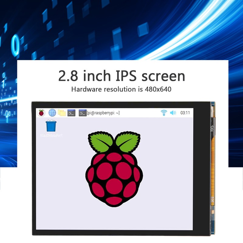 2.8 Inch Touch Screen Capacitive Touch IPS Screen 40pin GPIO