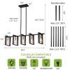 Poroulux Farmhouse Kitchen Island Lighting Black Dining Room Lights Ceiling