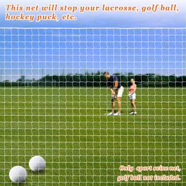 Sports Netting Replacement Golf Net, Lacrosse, Multi-Sport Use, Nylon Barrier Net, Street Hockey Netting (10' x 12')
