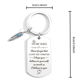 Valentine Gifts for Wife,Gifts for Wife,Wife Gifts,Wife Birthday Present Ideas,Birthday Gift for Wife,Anniversary Presents for Wife,Wife Keyring,Wife's Birthday Gifts,Wife Christmas Gifts Ideas