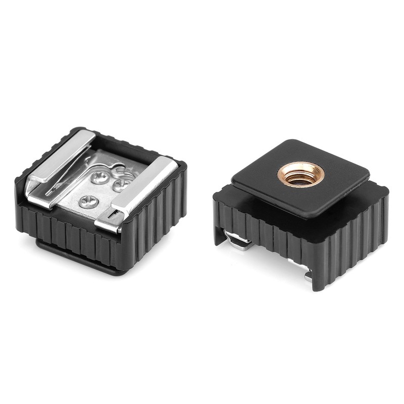 Flash Hot Shoe Mount Adapter to 1/4 Thread Hole with