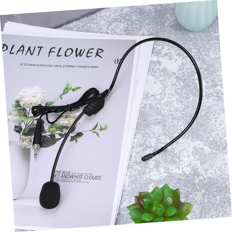 FRCOLOR 4PCS Head Mounted Microphone with Voice Amplifier Wired Earhook