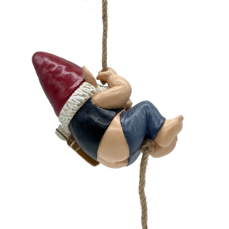 FICITI Funny Garden Gnomes Decorations, Archer Bowman Climbing Rope Hanging
