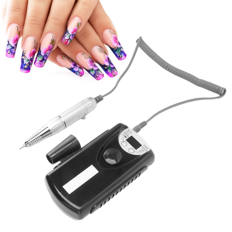 LCD Nail Drill Machine Home Salon Portable Electric Nail File