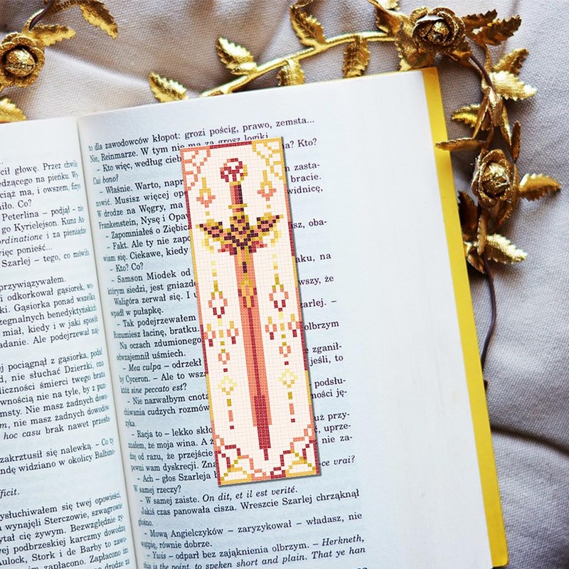 FREEBLOSS 6 PCS Cross Stitch Bookmark Kits for Beginner Stamped