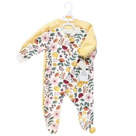 Hudson Baby Unisex Baby Premium Quilted Zipper Sleep and Play, Fall Botanical, 6-9 Months