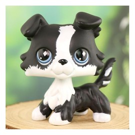 diylpshome custom miniature cat and dog figure pack collie cat cutie pets kids gift:_black border collie