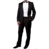 New Mens 5 Piece (5pc) Complete Single Breasted Black Tuxedo