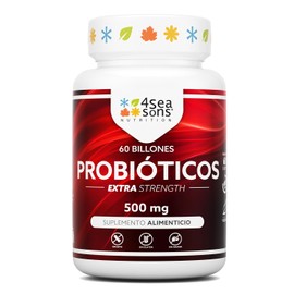 Probióticos 60 Billones 600 Mg | Complejo de 12 Cepas Probióticas | Suplemento Alimenticio | Contribuye al Equilibrio de la Microbiota Intestinal | Uso Diario | 60 Cápsulas