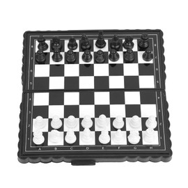 Keenso Vbestlife Chess Board Chess Board Game Magnetic Chess Set, Portable Folding Magnetic Plastic Chess Board Set Game - Chess Board Game for Parties and Family Activities