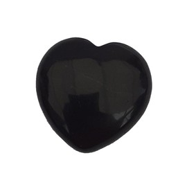 Tourmaline Heart Pendant | Black Tourmaline Healing Stone Jewellery Heart Pendant | Gemstone Schorl Chain Pendant Heart 25 mm Drilled