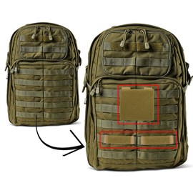 Tactical Molle Patch Panel Hook and Loop Patch Board Display Molle Attachment for Backpack Vest DIY Badge and Insignia Patche (khaki-4pcs)