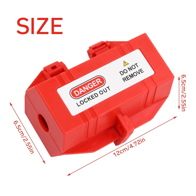 Power Plug Protective Box, Red Socket Lock, Plug Lockout, Washing