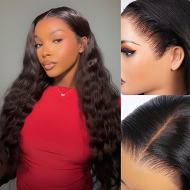 Megalook hair 13x6 Loose Wave HD Lace Front Wigs Human Hair 220 Density Glueless Wigs Human Hair 100% Real Human Hair Loose Deep Wave Wig Human Hair Pre Plucked Beginners 3 Second To Wear 20 Inch