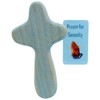 Serenity Prayer Hand Held Cross Handpainted Wood with Matching Holy