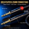 KOOKFJLLZ 1/4 Inch TRS Cable 10FT 2-Pack, 6.35mm Balanced OFC