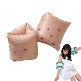 DEVENTORZ Swim Rings 1 Pair (2 Pieces) Suitable for Kids and Adults, Swimming Aid for Kids, Arms, Arm Float, Water Games, Summer Vacation, Sea, Summer Pool(Pink)