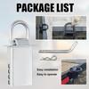 Heavy-Duty Trailer Stake Pocket D Rings with Anti-Loss Cord, Adjustable
