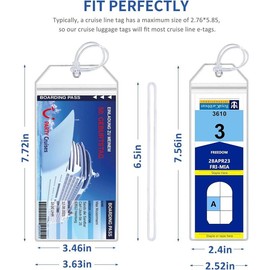 8 Pack Luggage Tag for Cruise Ship Essentials for NCL, Princess, Carnival, Royal Caribbean and Celebrity Cruise Luggage Tag Holder by - Colour: 8, Size: Narrow(for Royal Caribbean & Celebrity)