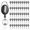 50 Pcs Heavy Duty Retractable Badge Reels, Badge Holder Clips